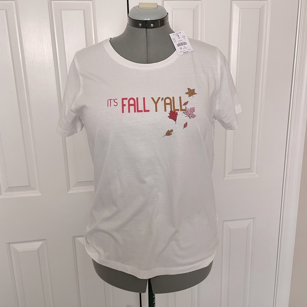 💕 NWT JCrew Factory It’s Fall Y’all Collectors Tee L